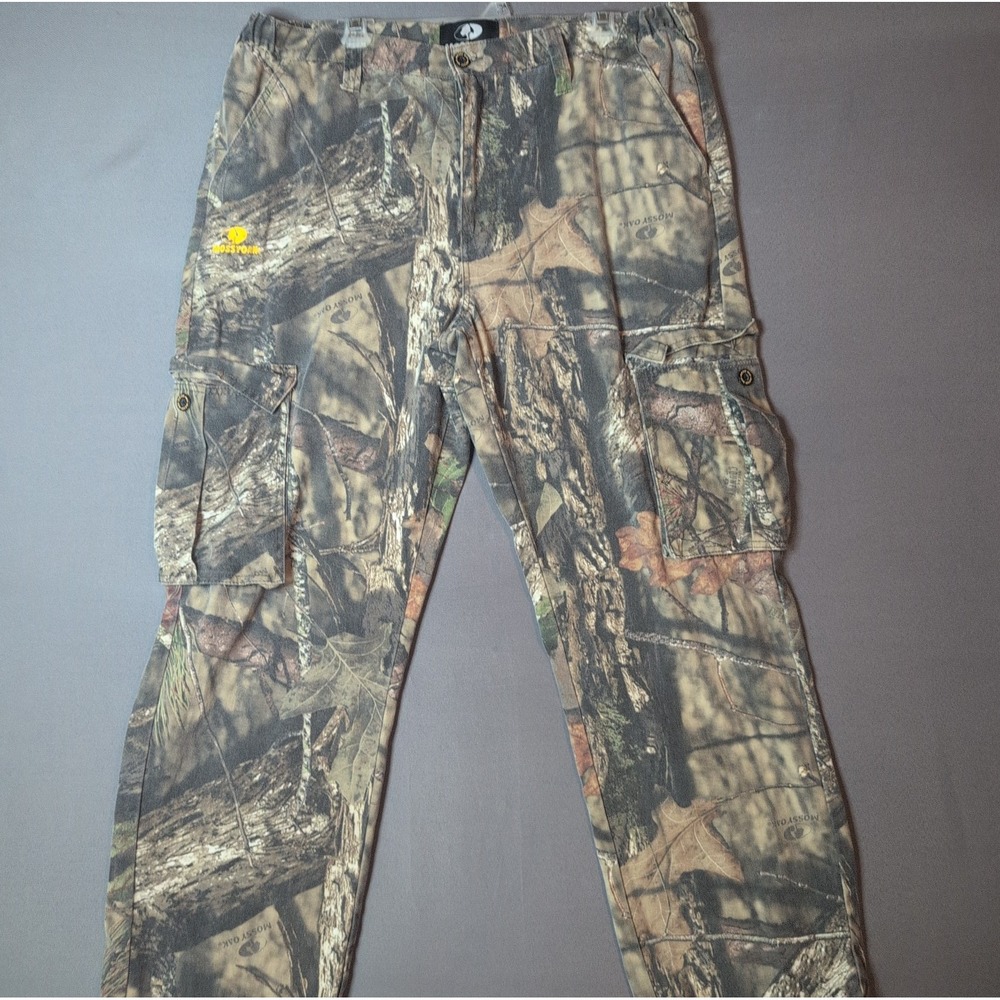 Mossy Oak Camo Cargo Pants Break Up Country Ankle Ties Mens 36-38 L 5856